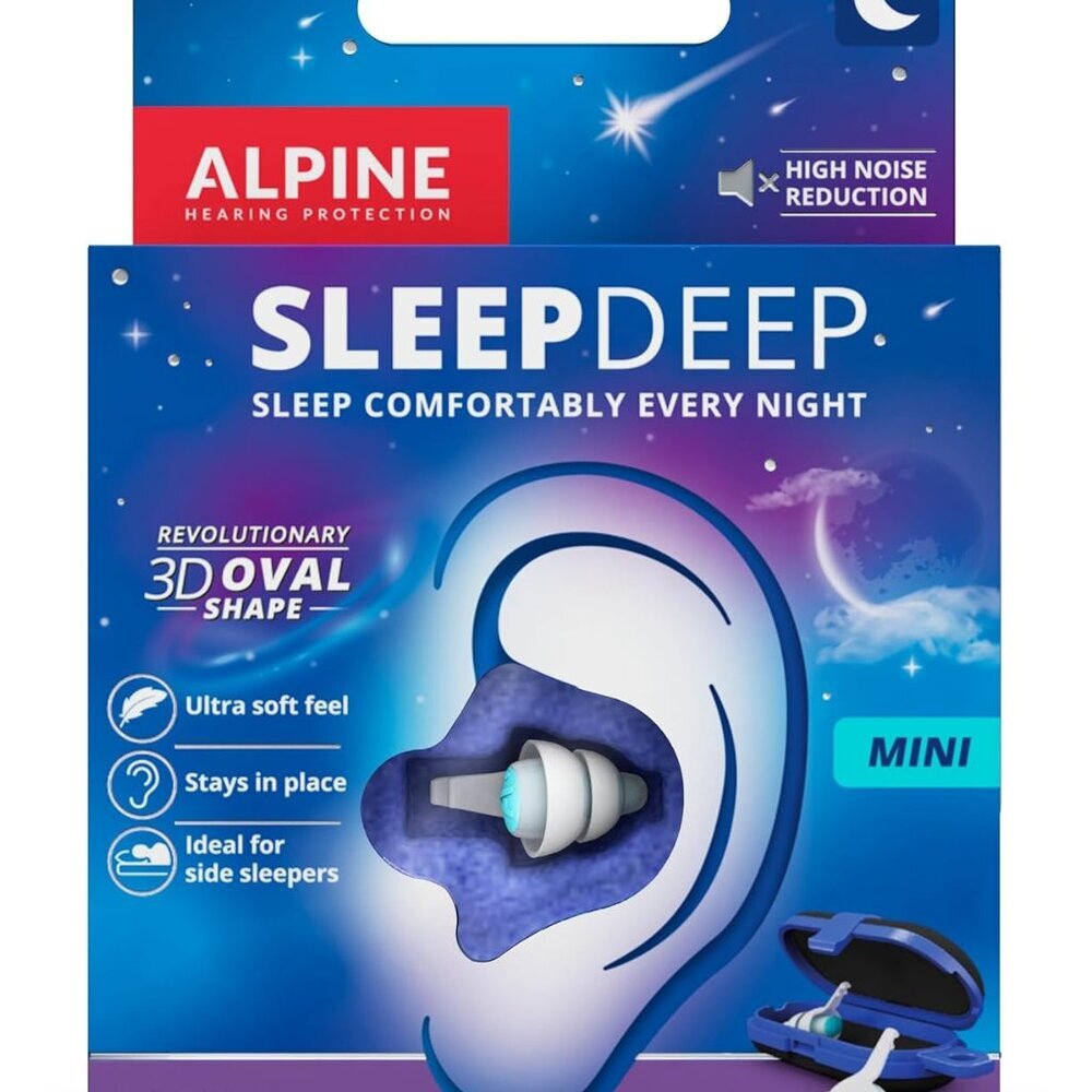 Alpine SleepDeep Mini - Soft Ear Plugs for Sleeping and Concentration - New 3D O